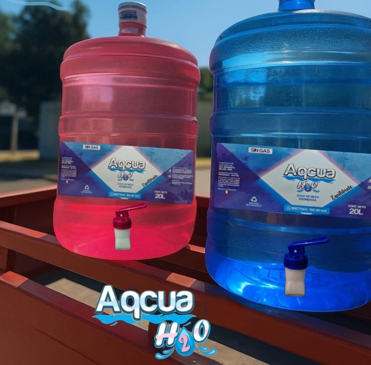 Bidones Aqcua H2O de 20 litros con practi-caño